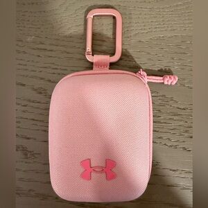 Under Armour Pink Card and Key Zipper Holder mini case with clip